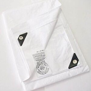 White Tarp with Black Reinforced Corners